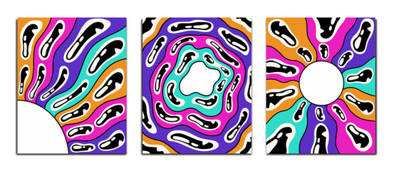 pop art pattern background set bundle