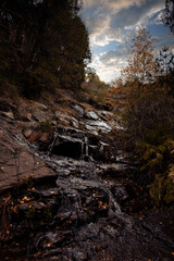 Chorrera de Mojonavalle en el puerto de Canencia en la Comunidad de Madrid