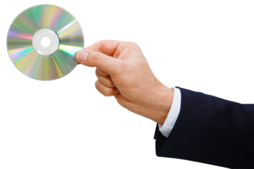 Gesture series: hand presents a CD.