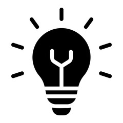 light bulb glyph icon