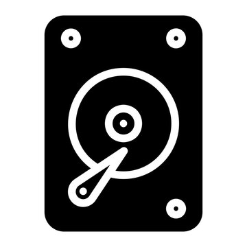 hard drive glyph icon