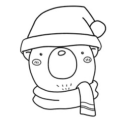 Christmas woodland animal head 