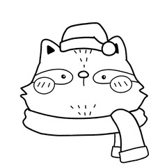 Christmas woodland animal head 