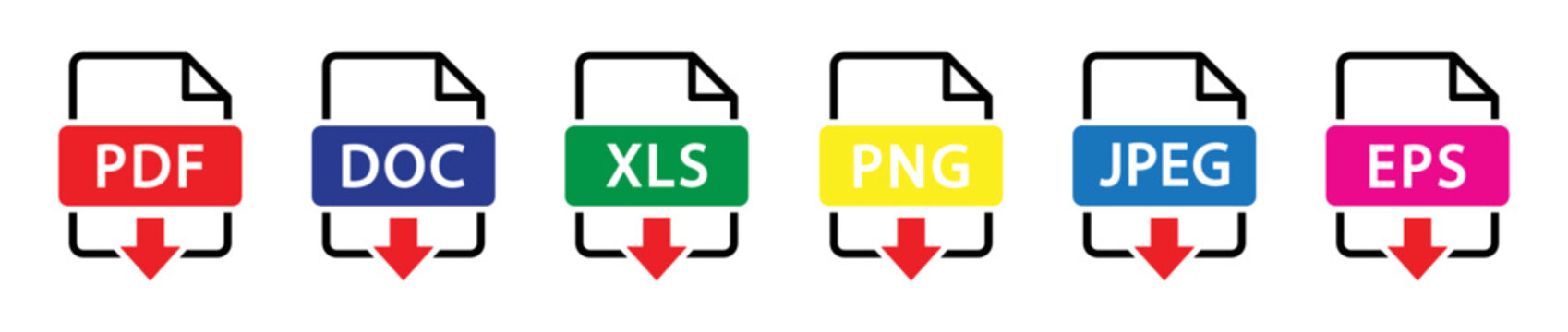 File format icon. Dwonload format file icon, vector illustration