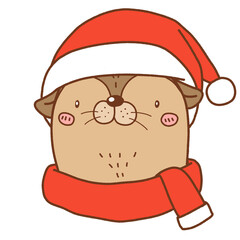 Christmas woodland animal head 