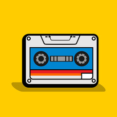 audio cassette tape vector