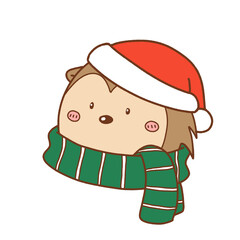 Christmas woodland animal head 