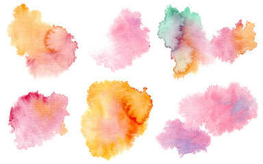 watercolor splashes abstract design elements © hoyamadesign