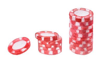 Watercolor chips icon elements on white background