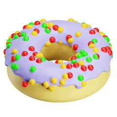 3D Donut Isolated. Donut PNG, Donut transparent background. Donut illustration, good for food, cake, bakery, or desert promotion designs.