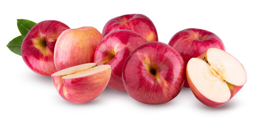 Red apple isolated on a white background.