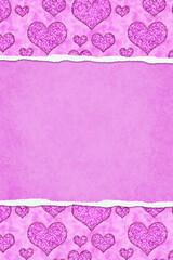 Love border heart pink