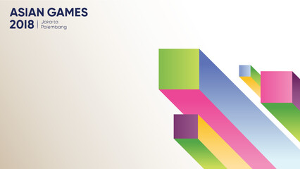 Colorful background for Asian Games 2018