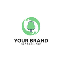 HANDS AND TREE LOGO DESIGN