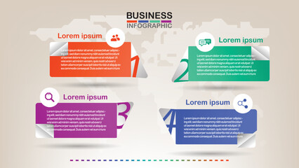 Business data visualization. Process chart. Abstract elements of graph, diagram with steps, options, parts or processes. 3d.
