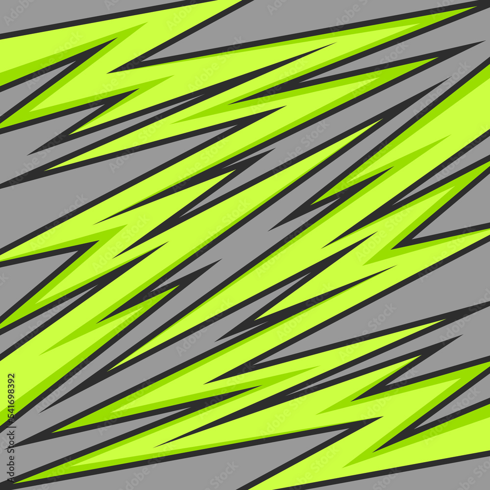Poster abstract background with reflective green sharp arrow pattern