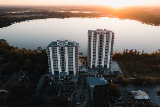 sunrise over the city