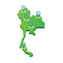 Vector Thailand Travel Landmarks.