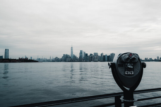 coin operated binoculars on the river