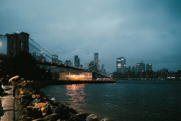 Fototapeta premium city bridge at night