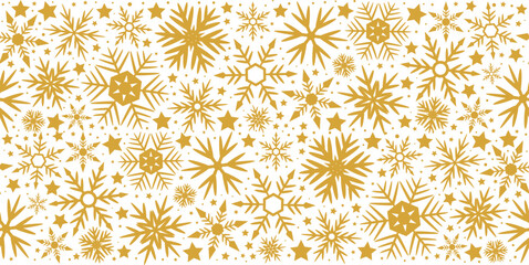 Snowflakes seamless pattern for decoration for Christmas design.