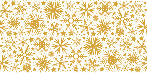 Snowflakes seamless pattern for decoration for Christmas design.