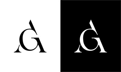 letter ag serif logo design