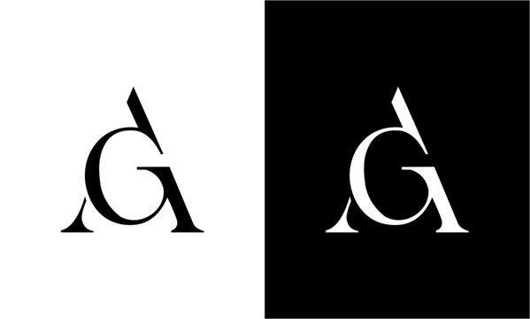 letter ag serif logo design
