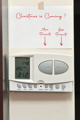 Choice Adjusting Room Temperature On Digital Thermostat