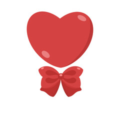 Heart Shaped Lollipop Candy with Red Ribbon