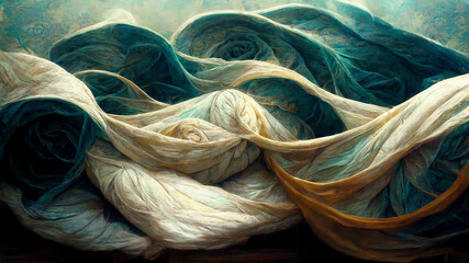 Waves of silk, background image.