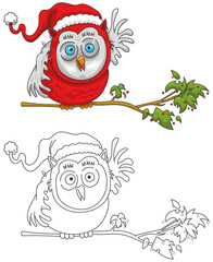 Hibou ou chouette déguisée pour noël