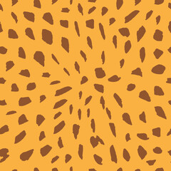 Grunge Brush stroke vector seamless pattern. Abstract seamless texture with spots in Memphis style for textile, card, posters