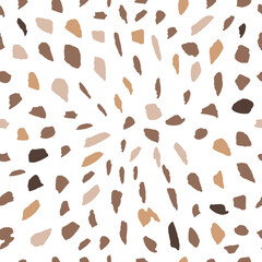 Grunge Brush stroke vector seamless pattern. Abstract seamless texture with spots in Memphis style for textile, card, posters