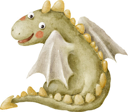 Baby dragon character illustration