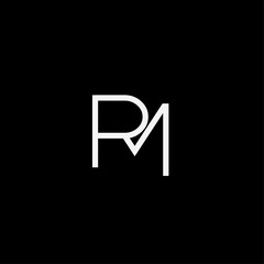 Initial letter RM logo template design