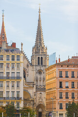 Fototapeta na wymiar Paysage urbain de la ville de Lyon