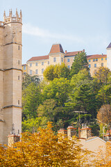 paysage urbain de la ville de Lyon en automne