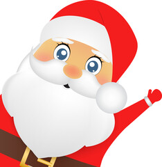 Santa Claus for Christmas on a white background 