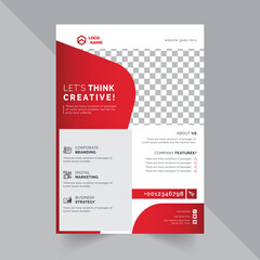 Professional Modern Flyer Design Template With Red And Black Gradients