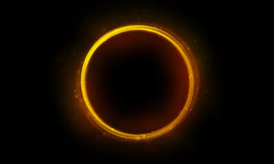 circle light effect background. Swirl glow magic line trail. Light effect motion