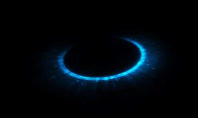 circle light effect background. Swirl glow magic line trail. Light effect motion