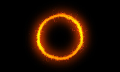 circle light effect background. Swirl glow magic line trail. Light effect motion