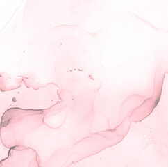Obraz na płótnie Canvas Alcohol Ink. Oil Flow Abstract Wall. Silk Brush