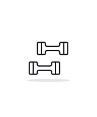 dumbbell line icon design vector template