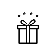 Gift box icon vector logo design template