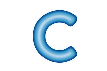 letter c 3d colored balloon