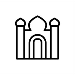 Mosque icon vector on white background