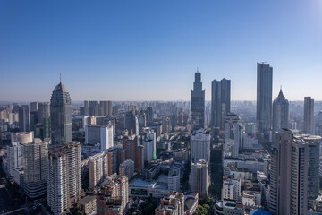 Fototapeta na wymiar Aerial photography of modern architectural landscape of Wuxi city