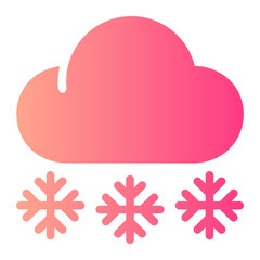 snowing gradient icon